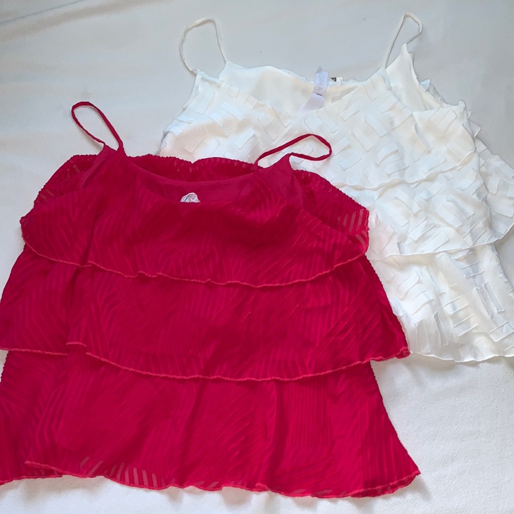 🆕 new AMADI anthropology top both size large white pink